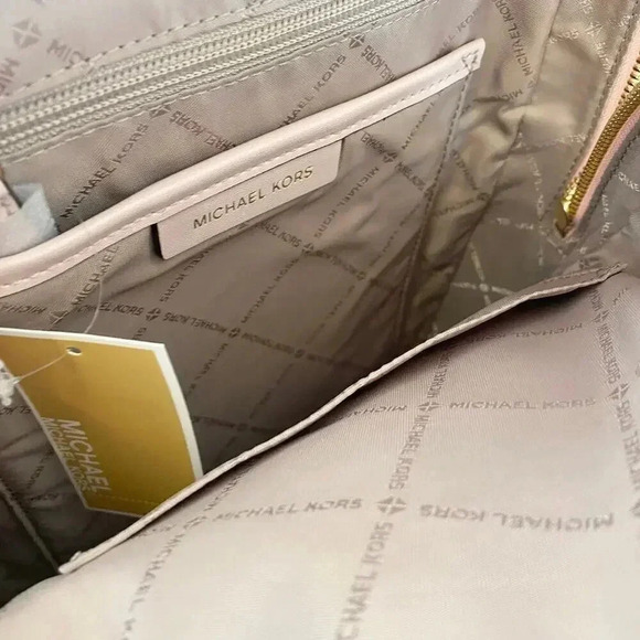 NWT Michael Kors Jaycee Medium Zip Pocket Backpack powder blush - Picture 8 of 10